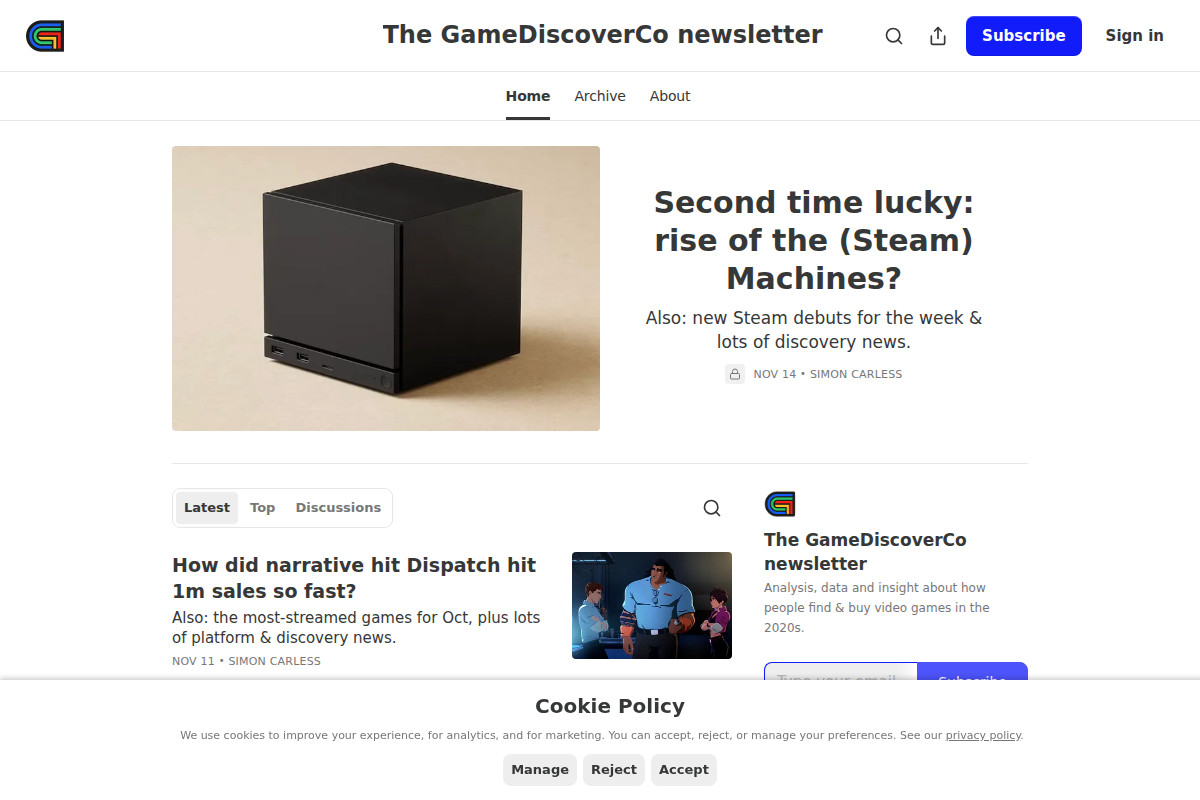 Game Discoverability Weekly
