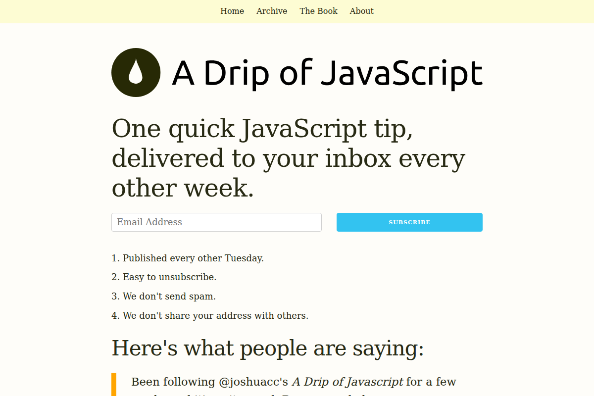 A Drip of JavaScript