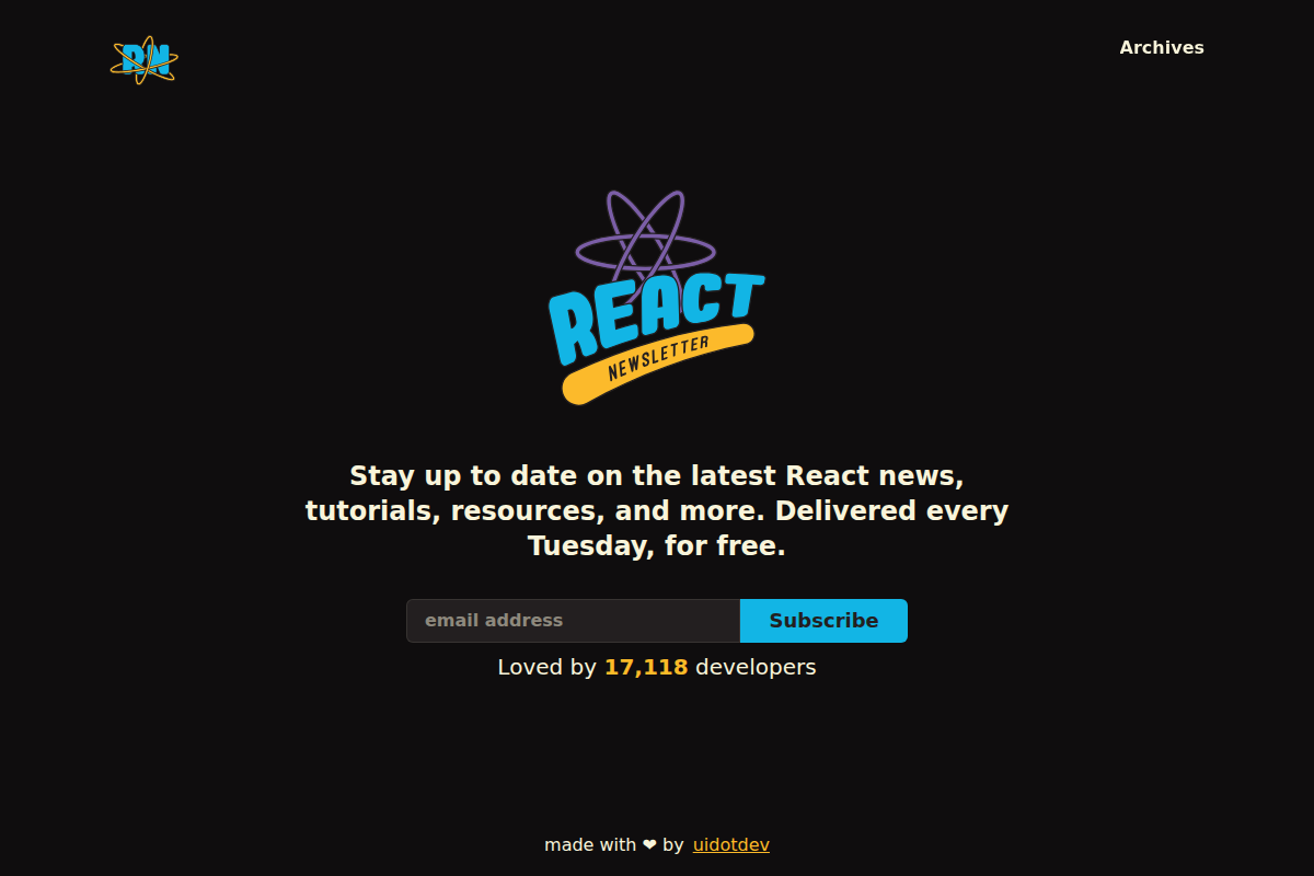 React Newsletter