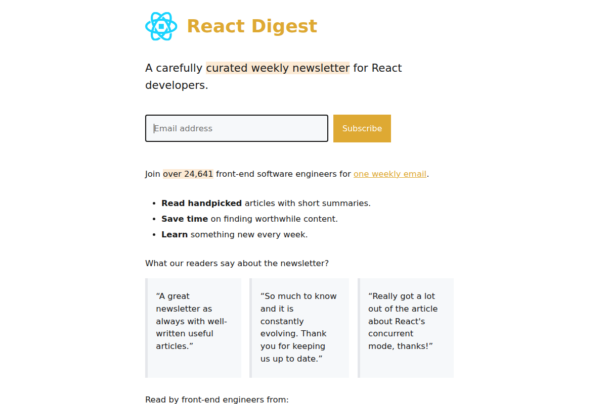React Digest