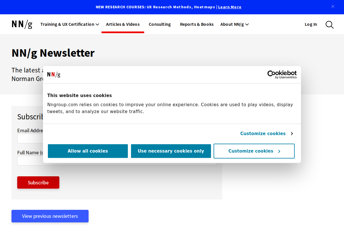 Alertbox E-Mail Newsletter