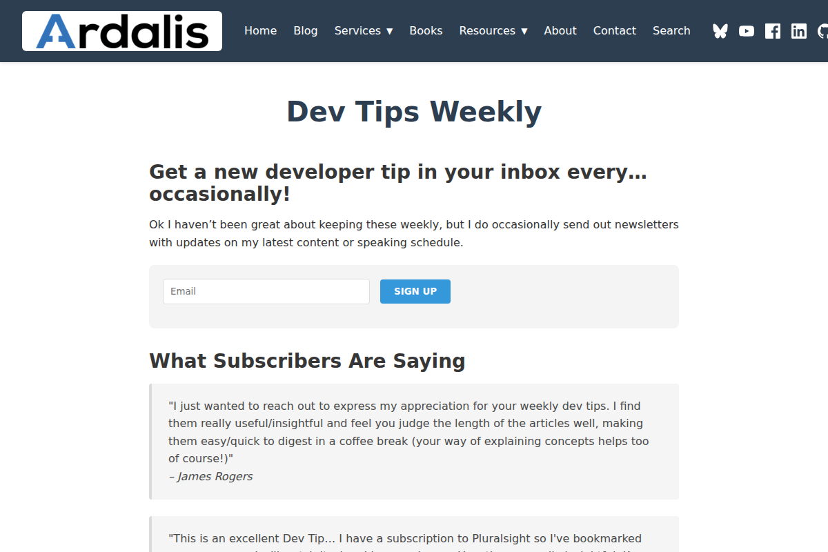 Weekly Dev Tips