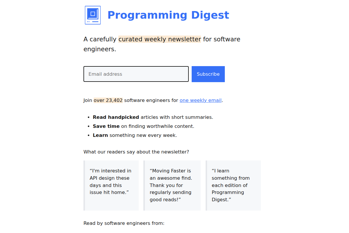 Programming Digest