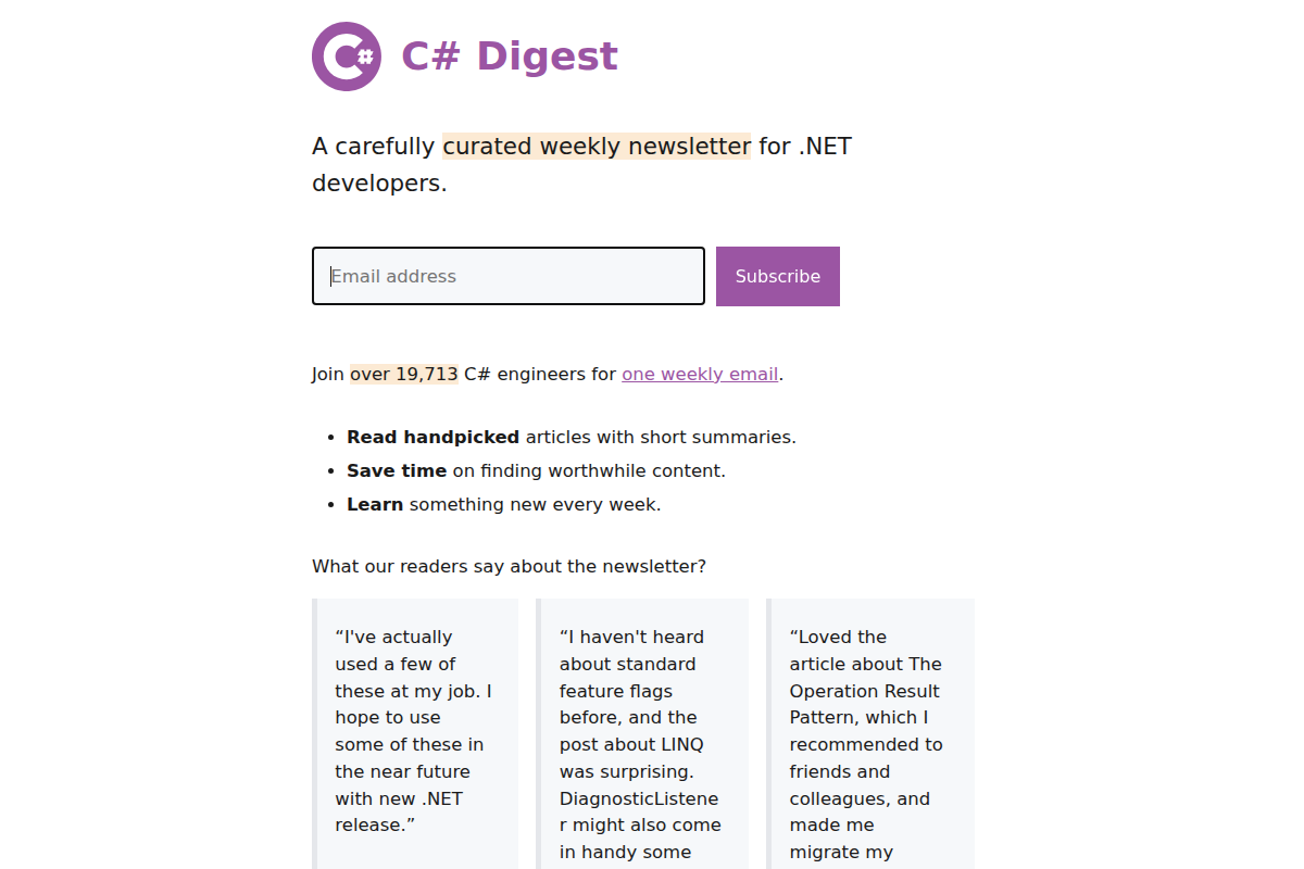 C# Digest
