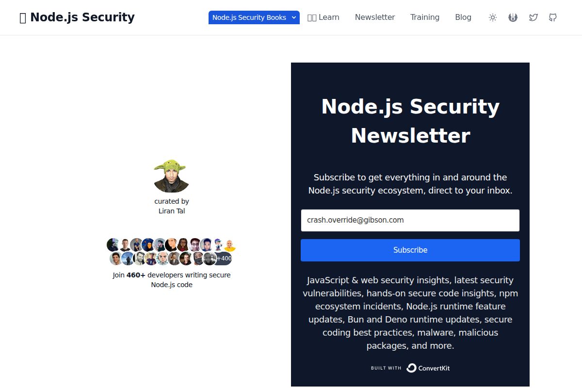 Node.js Security Newsletter