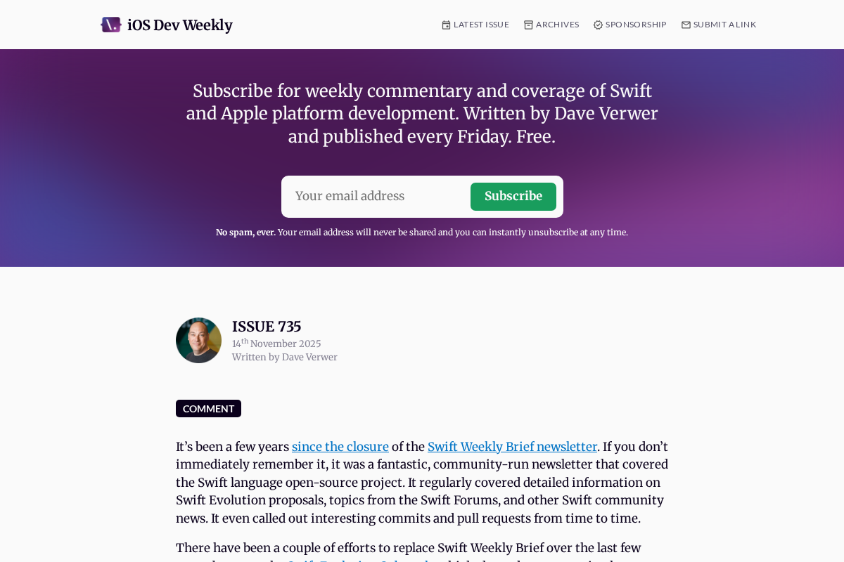 iOS Dev Weekly