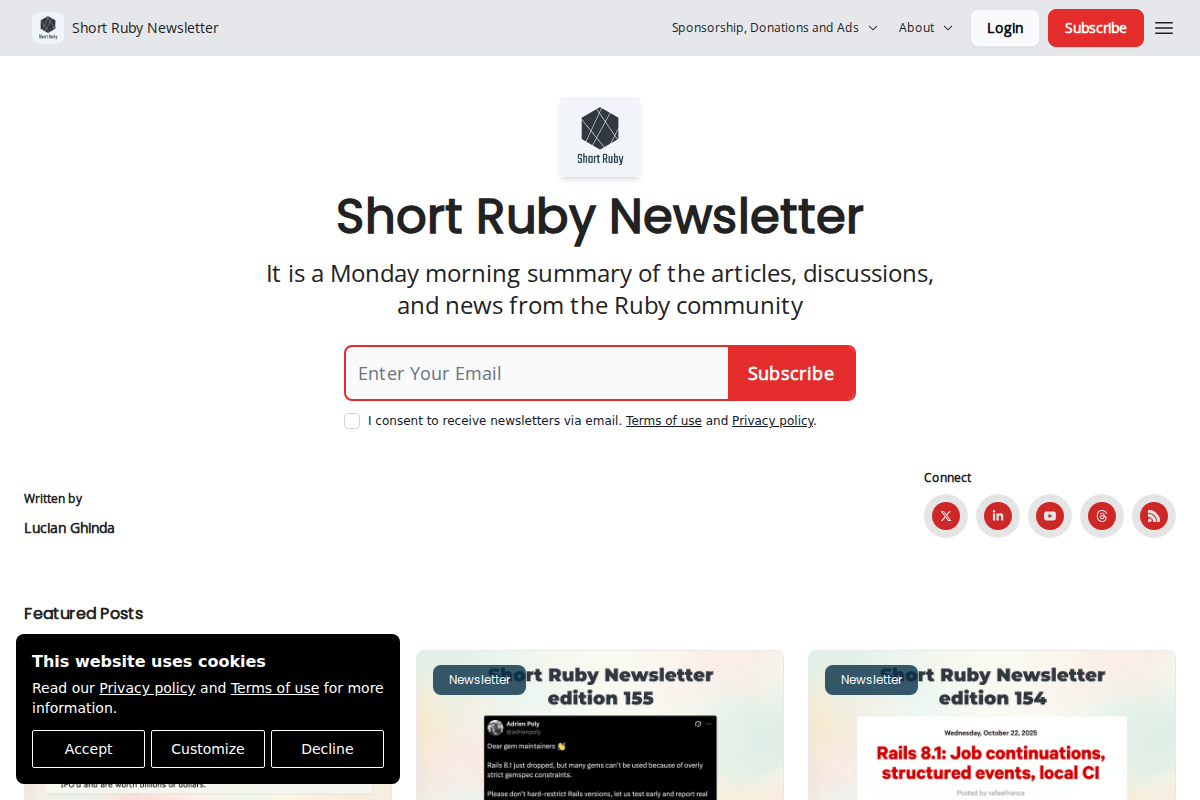 Short Ruby Newsletter