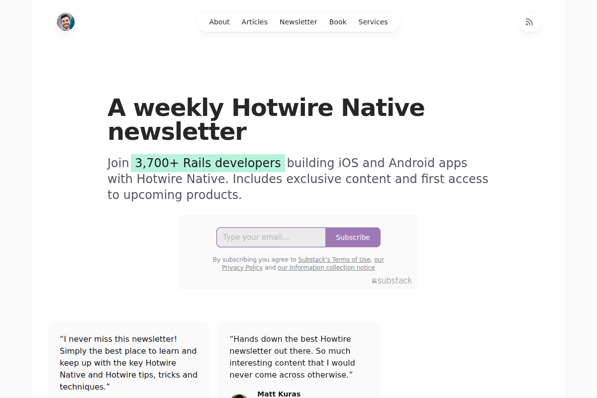 ⚡️ Hotwire dev newsletter