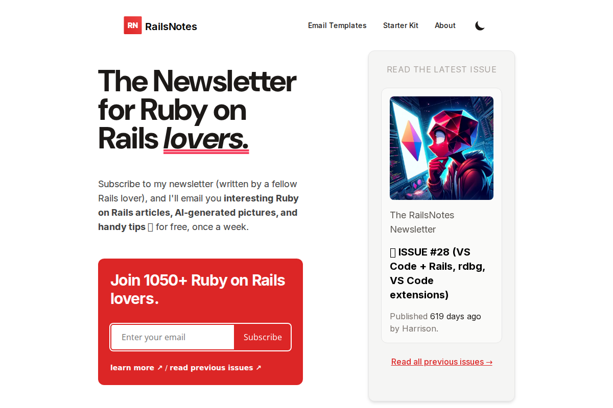 The RailsNotes Newsletter