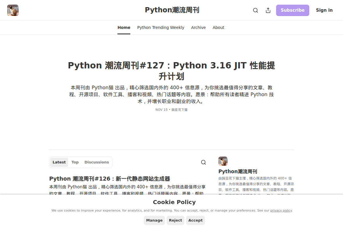 Python Trending Weekly