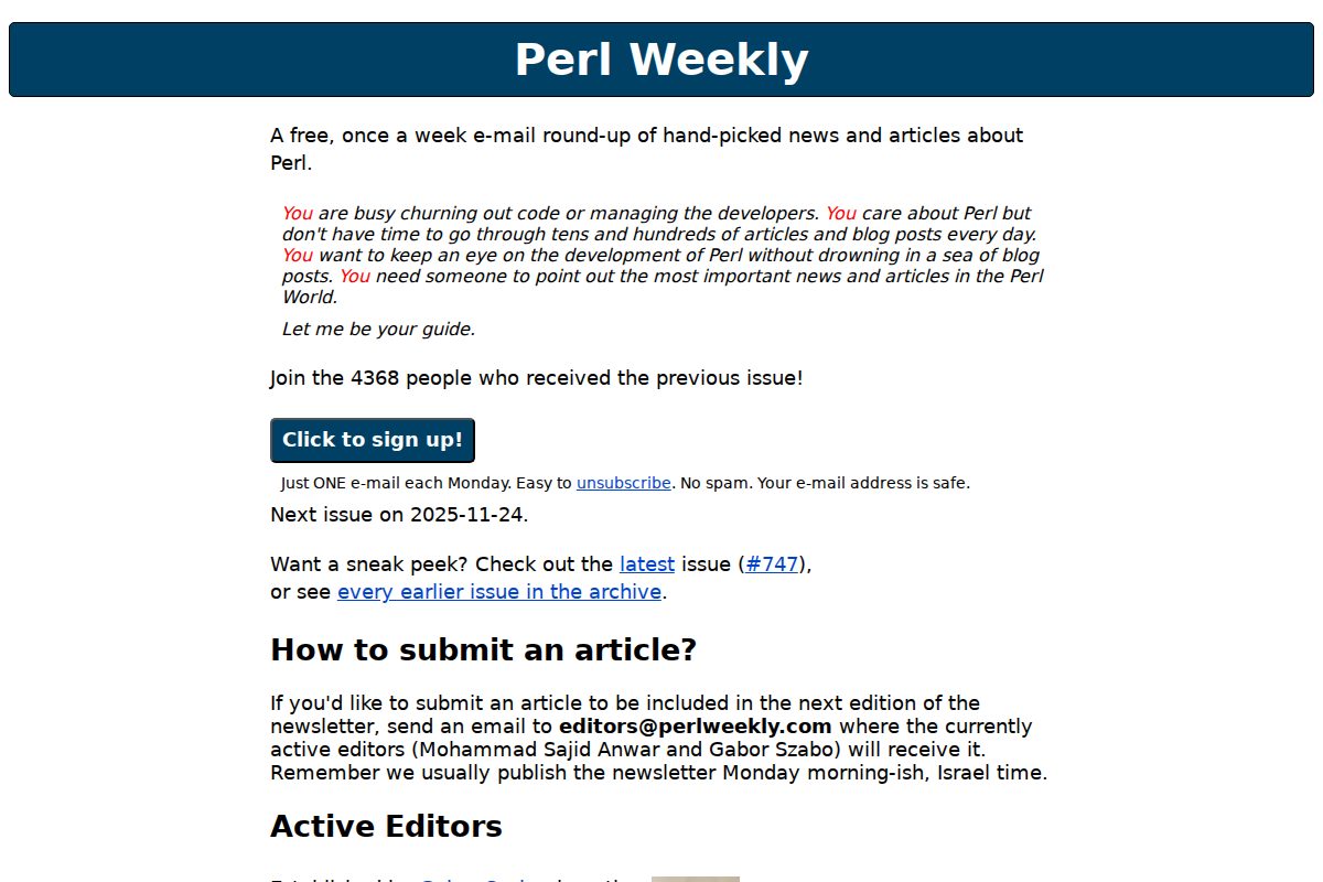 Perl Weekly
