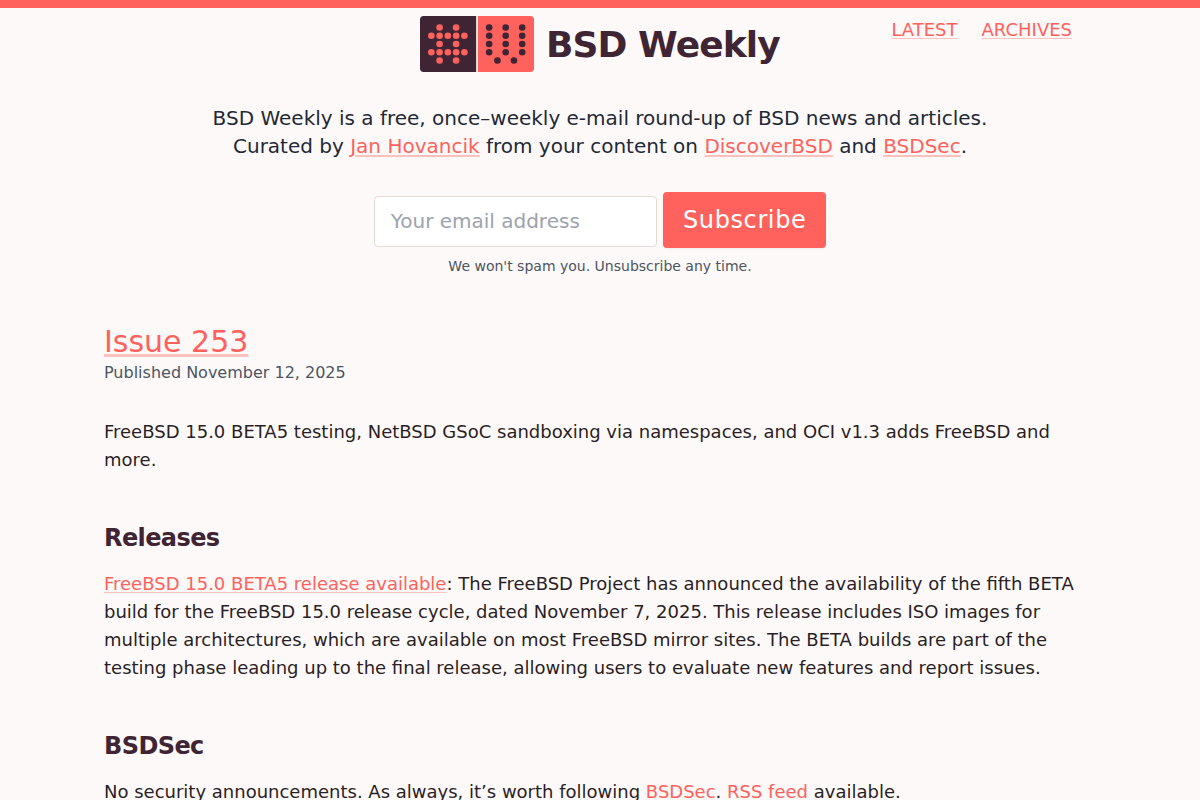 BSD Weekly