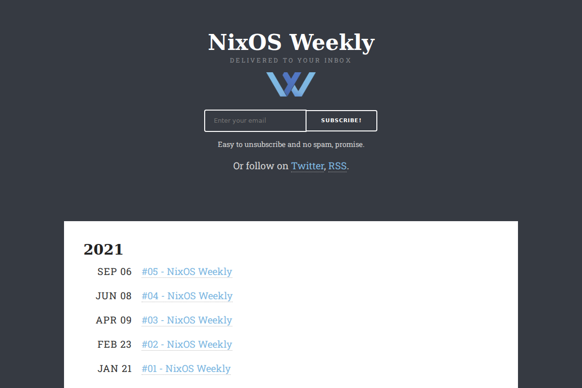 NixOS Weekly
