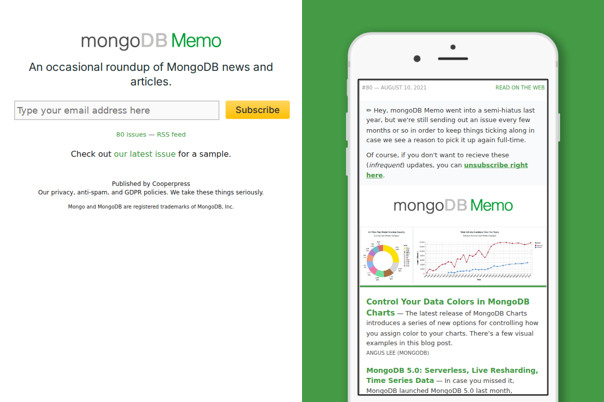mongoDB Weekly