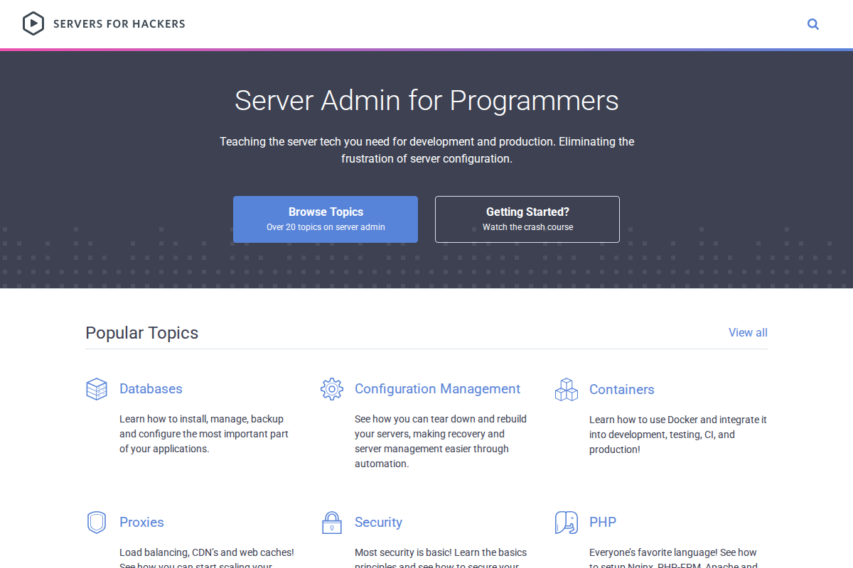Server Admin for Programmers