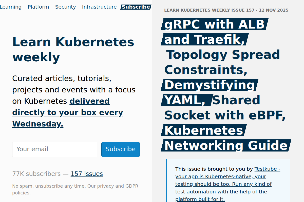 Learn Kubernetes weekly