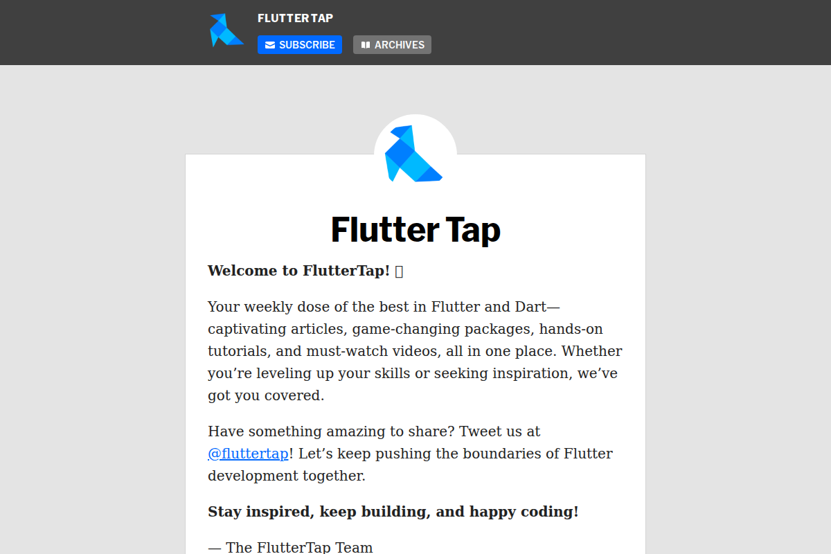 Flutter Tap