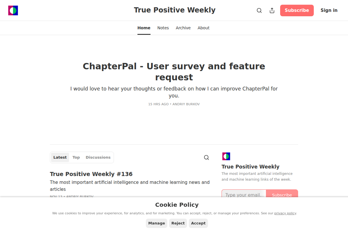 True Positive Weekly