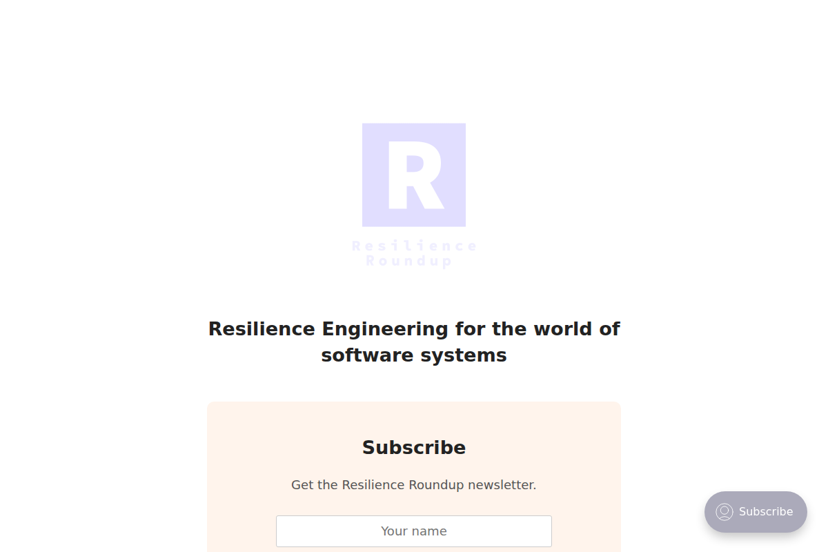 Resilience Roundup
